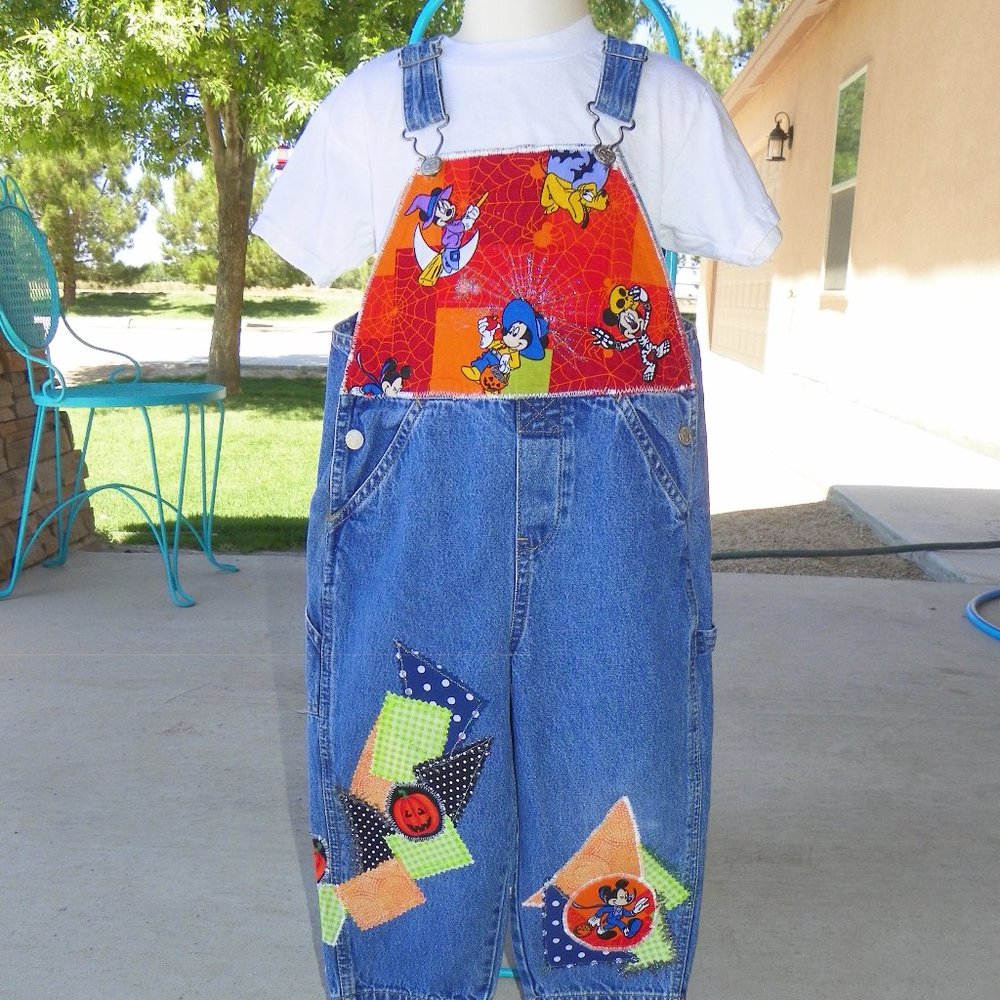 Overalls Mickey Mouse Halloween Custom Made 3T